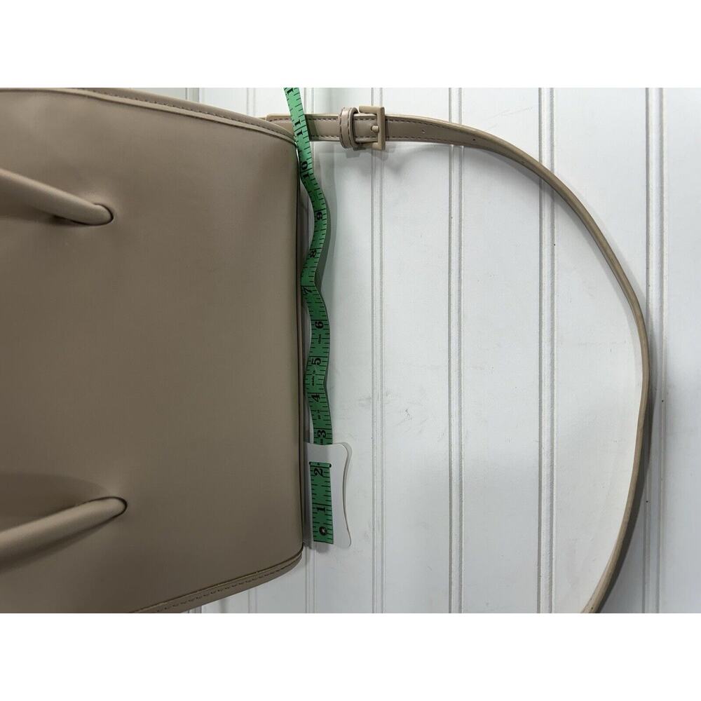 Zara Womens Mini Satchel Purse Ivory Cream Faux Leather - Picture 7 of 7